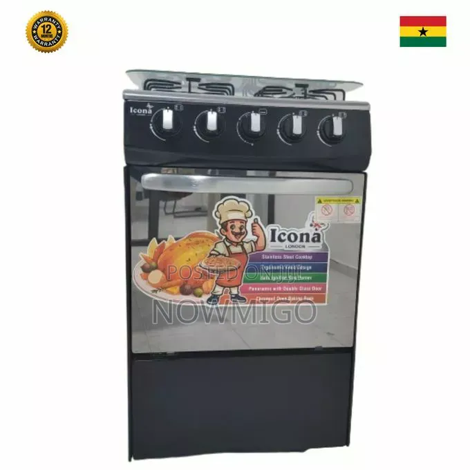 Icona Standing Four Burner Gas Cooker