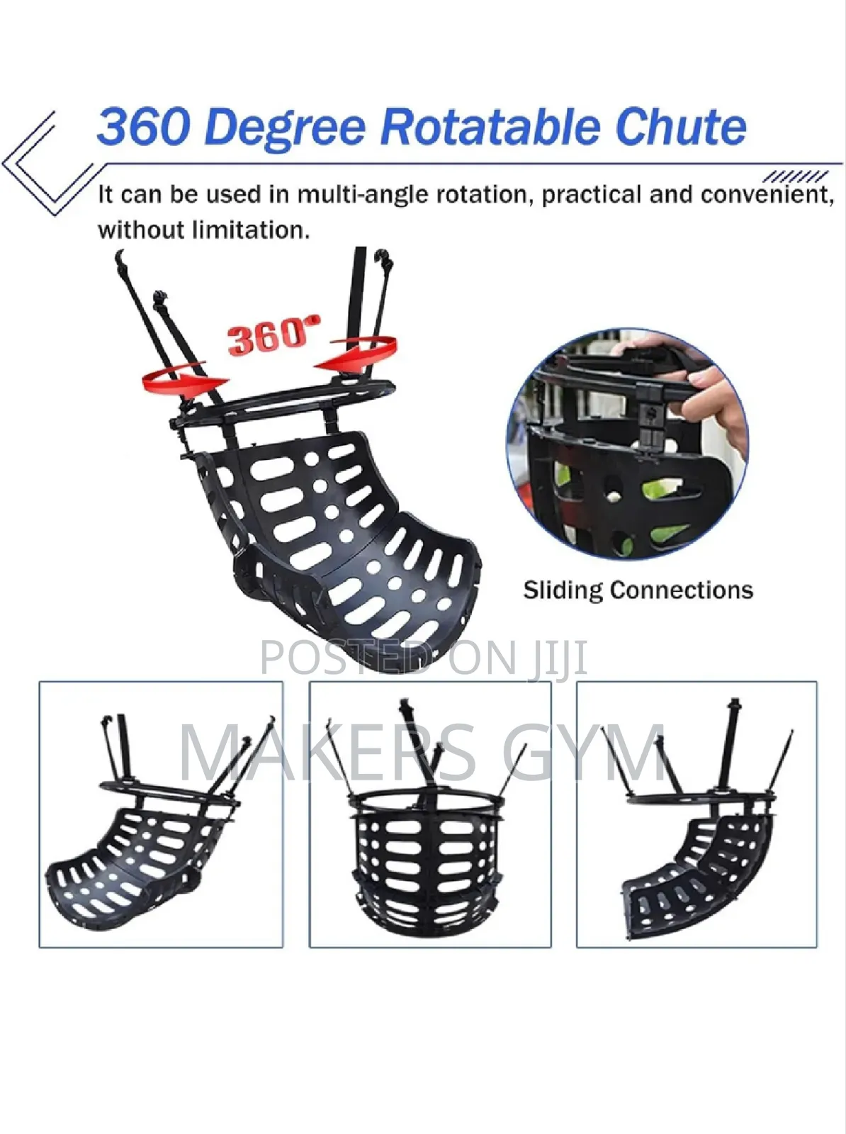Hanging Basketball Rebounder Attachment, Supports 360° Rotating