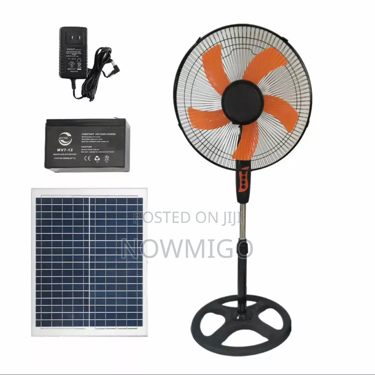 Rechargeable-Solar 18 Inches Stand Fan