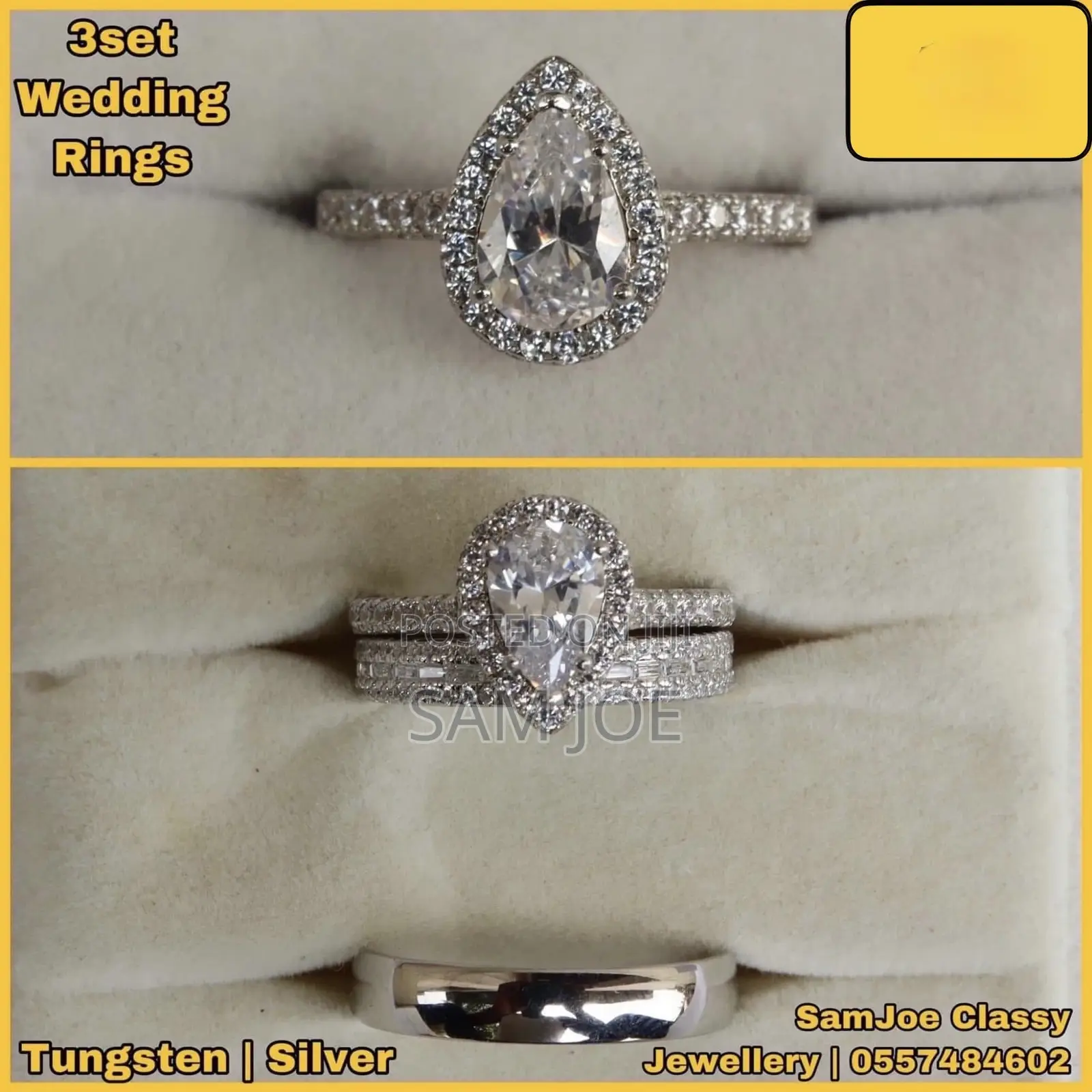 Complete Tungsten and Silver Wedding Rings