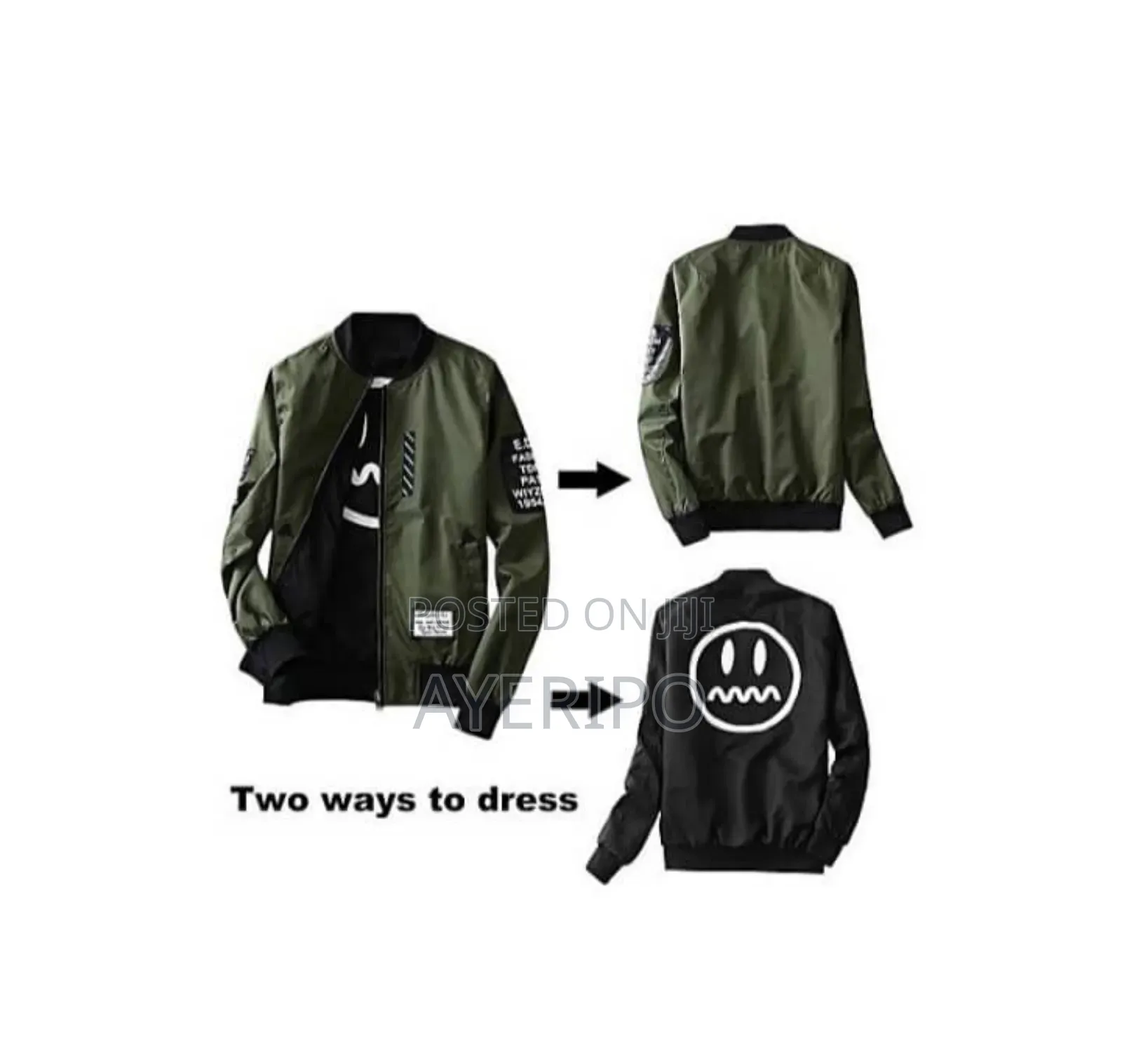 Two Way Bomber Inside Out Jacket.