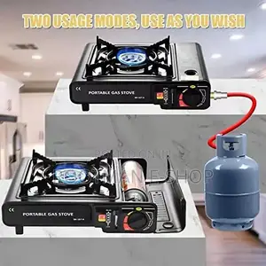 Camping Stove + 8 Gas Canisters (Connects To Home Cylinder)