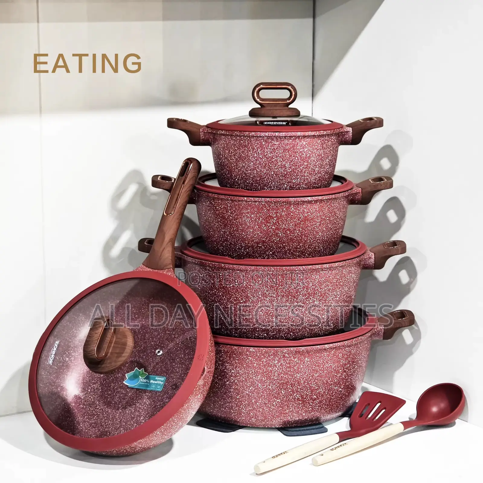 Donnor Granite Nonstick Cookware With Ladles