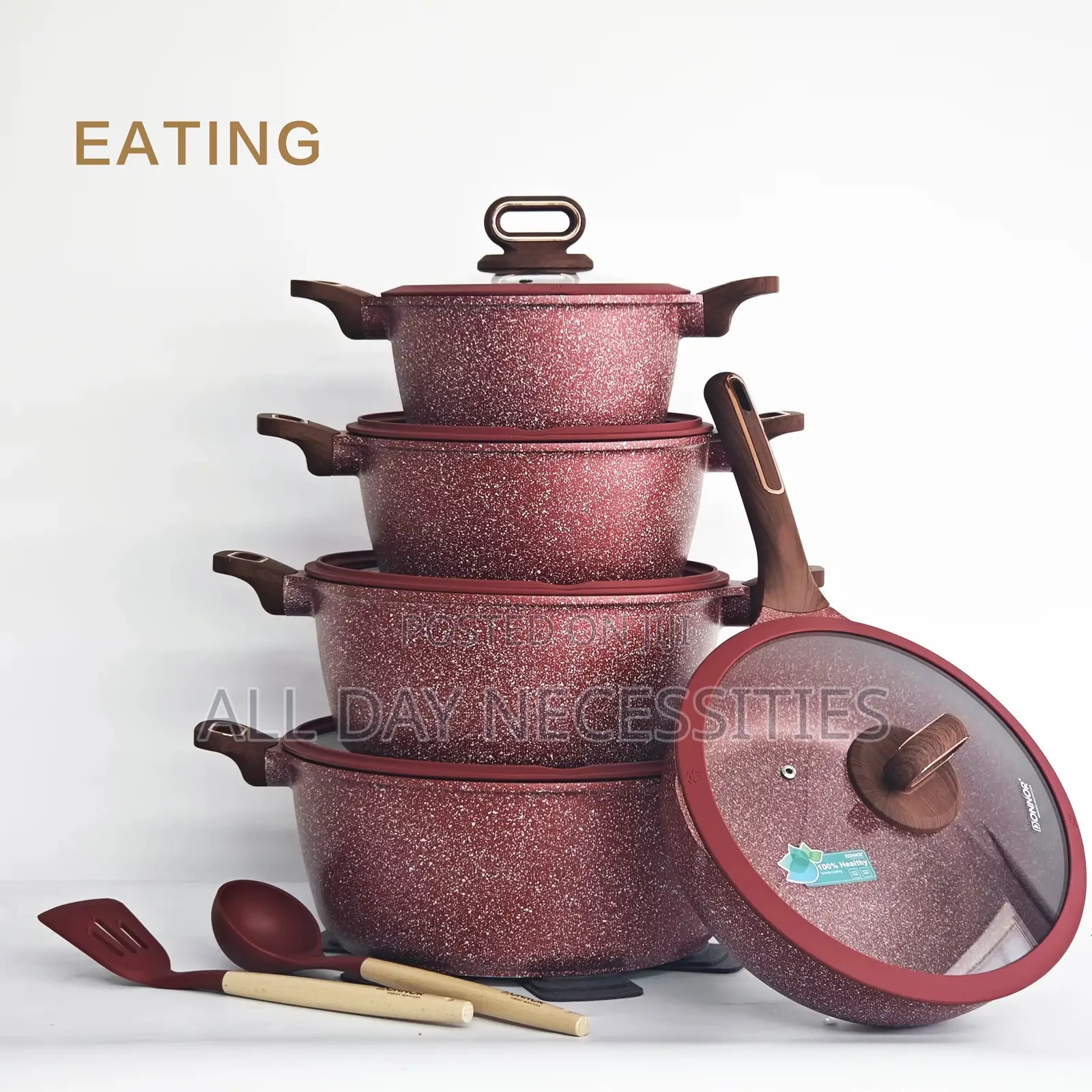 Donnor Granite Nonstick Cookware With Ladles