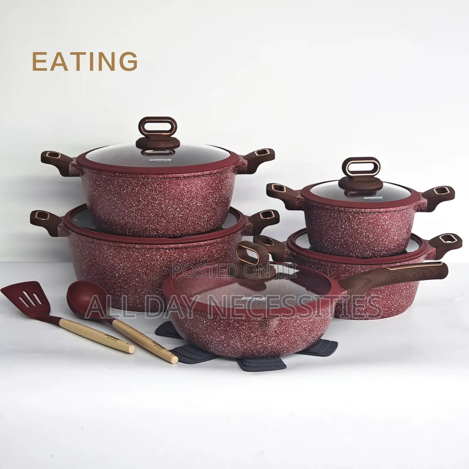 Donnor Granite Nonstick Cookware With Ladles