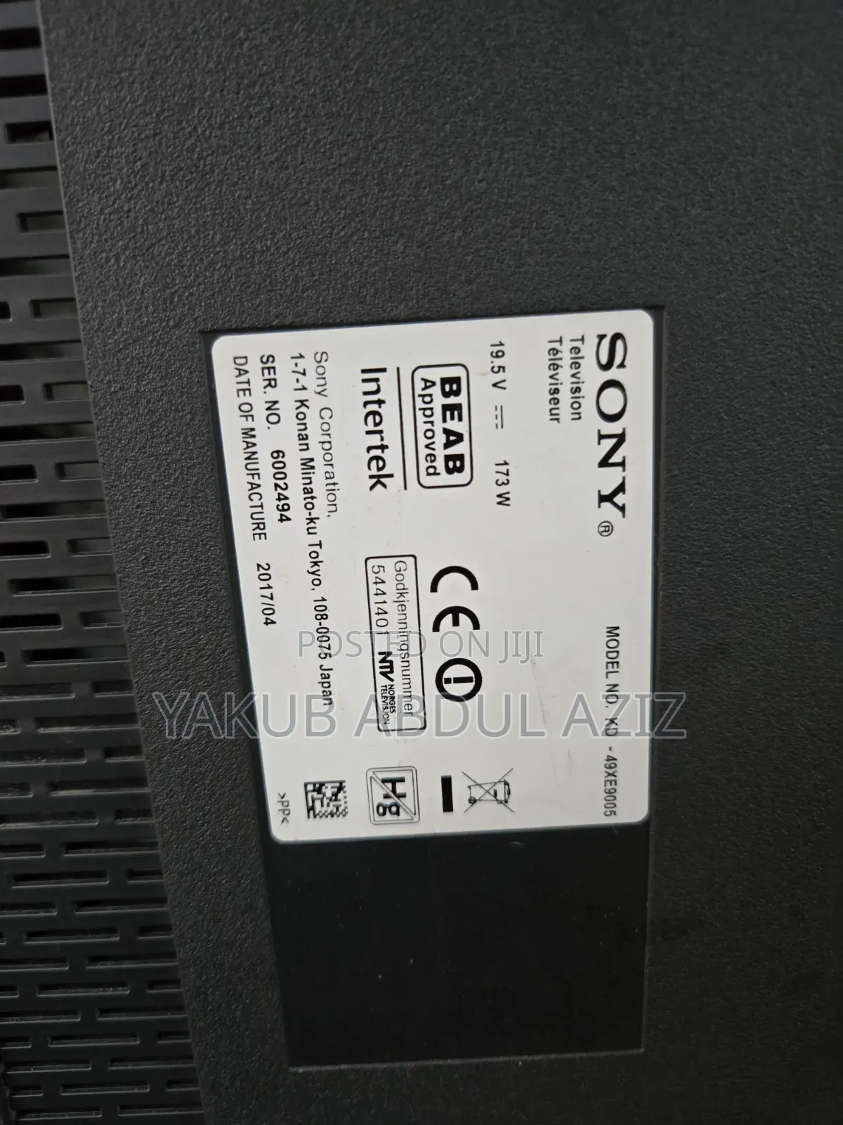 50 Inches Sony Android Digital Satellite Tv