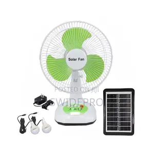 12 Inches Solar Powered Table Top Fan Rechargeable