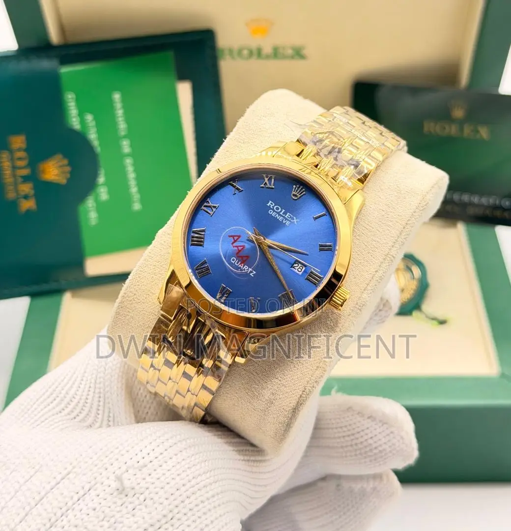 Rolex Geneve Roman Numerals Quartz Watch