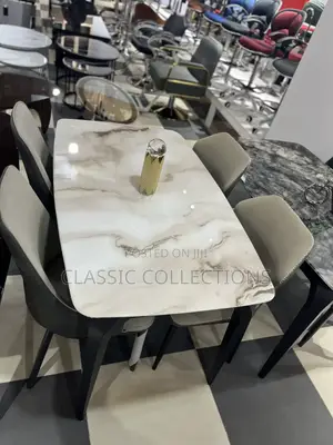 4 Chairs Marble Dining Set