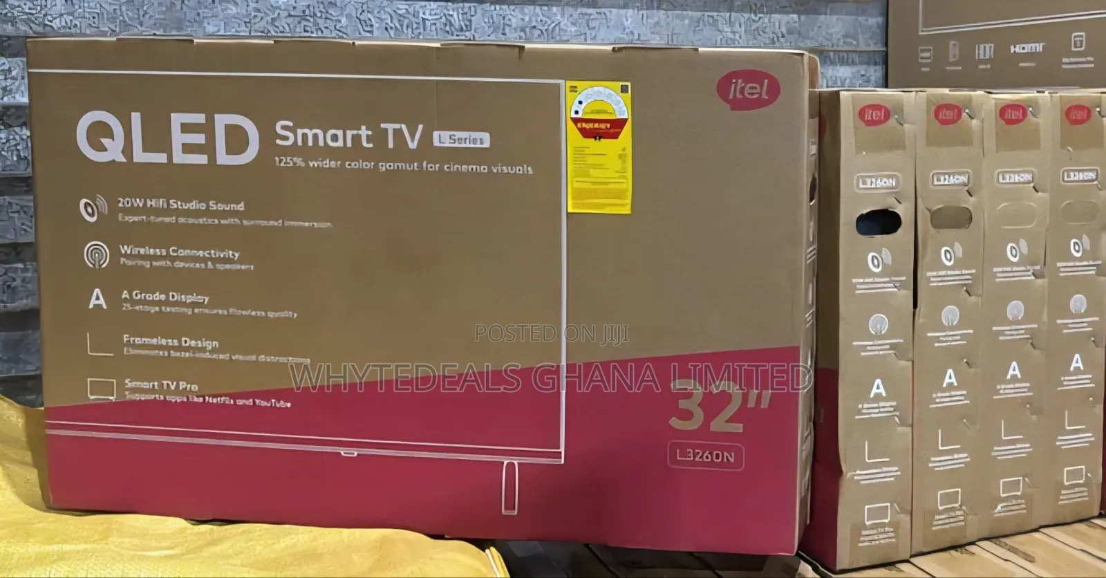 Qled 32"Smart Tv|Itel|One Year Warranty