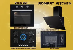 5 Burner Inbuilt Complete Set. Oven, Hob, Hood and Microwave