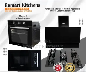 5 Burner Complete Glass Set. Oven, Hob Microwave and Hood
