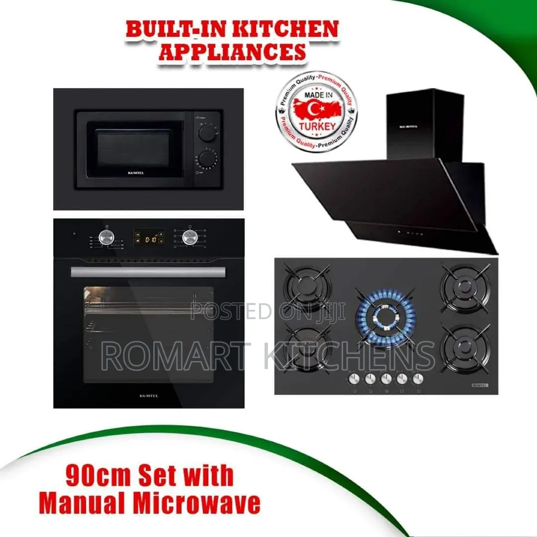 Turkish 90cm Cooker Set. Oven, Hob, Microwave and Extractor