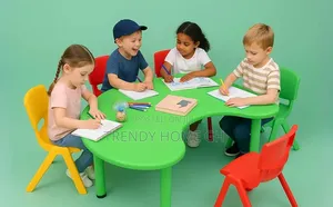 Kids Half-moon Table Front Round Shape, Perfect For Home Use