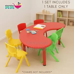 Kids Half-moon Table Front Round Shape, Perfect For Home Use