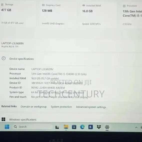 New Laptop Acer 16GB Intel Core i5 SSD 512GB