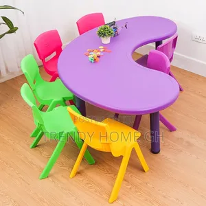 Moon Shape Kids Study Table Fun Educational Desk