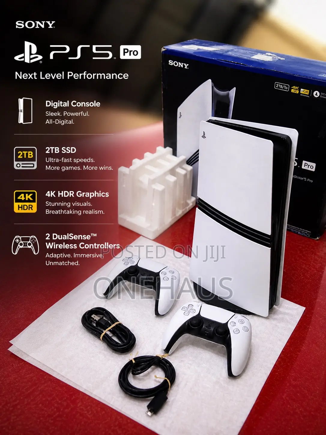 Ps5 Pro Digital Console (2tb Ssd) — 2 Dualsense Wireless Controllers