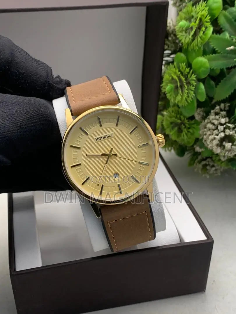 Leather Strap Hoursly Anti-Fade Unisex Watch