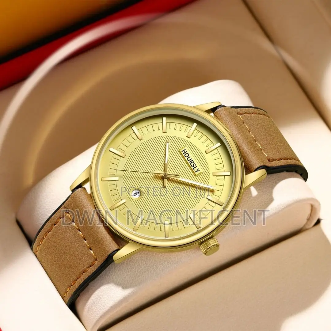 Leather Strap Hoursly Anti-Fade Unisex Watch