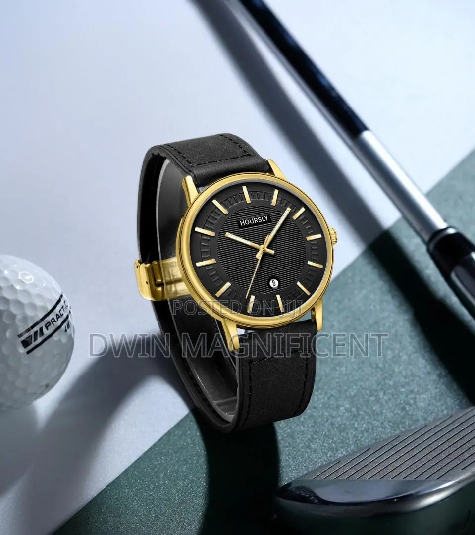 Leather Strap Hoursly Anti-Fade Unisex Watch