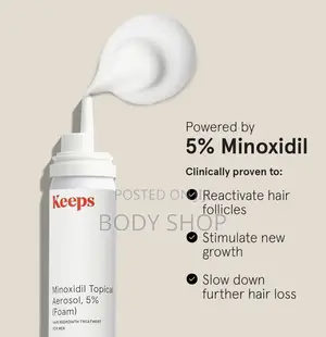 Keeps Minoxidil Foam for Men - Extra Strength Hair Regrowth Treatment