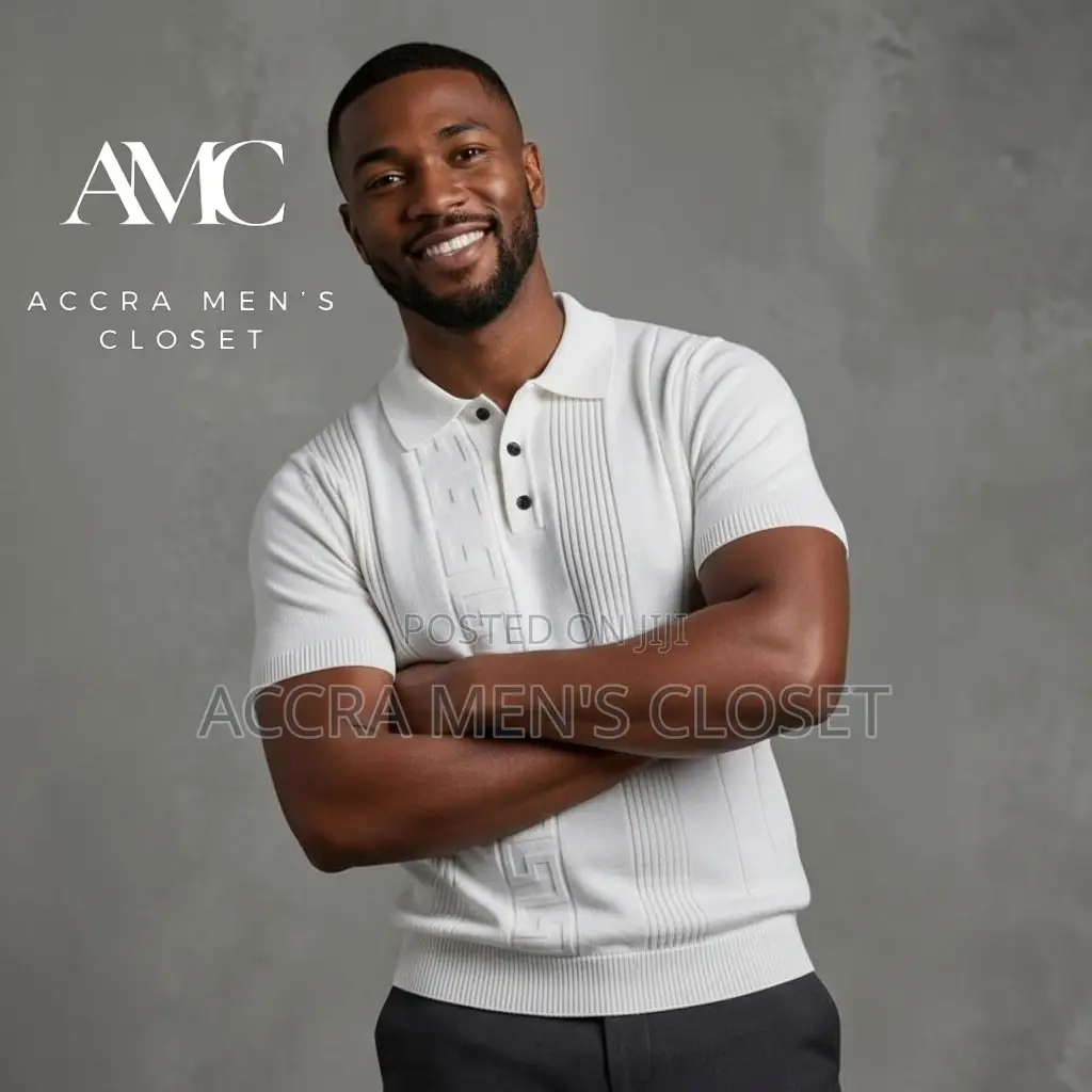 Men's Smart Casual Knit Polo Shirts, Office Weekend Wear