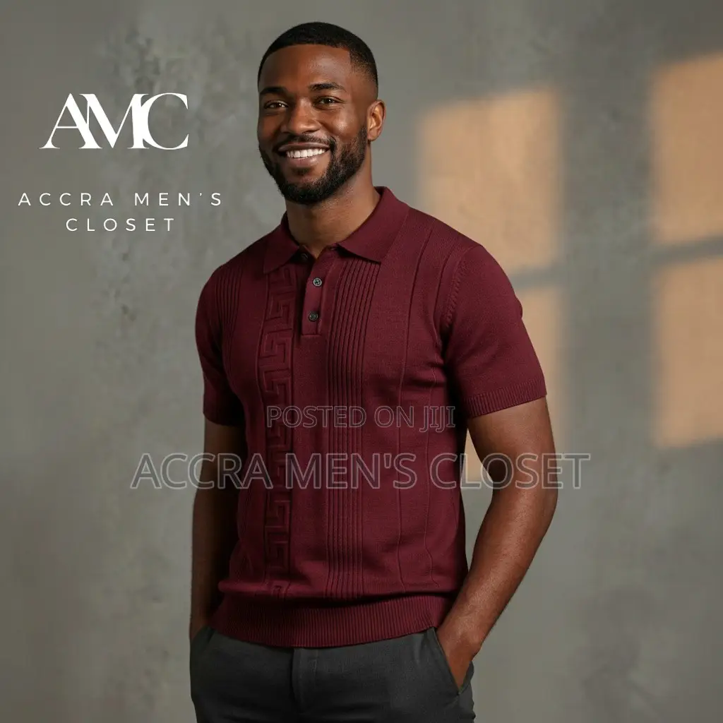 Men's Smart Casual Knit Polo Shirts, Office Weekend Wear
