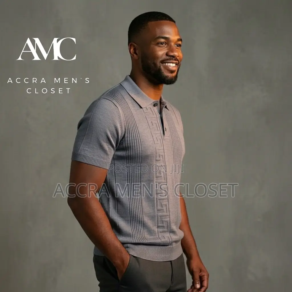 Men's Smart Casual Knit Polo Shirts, Office Weekend Wear