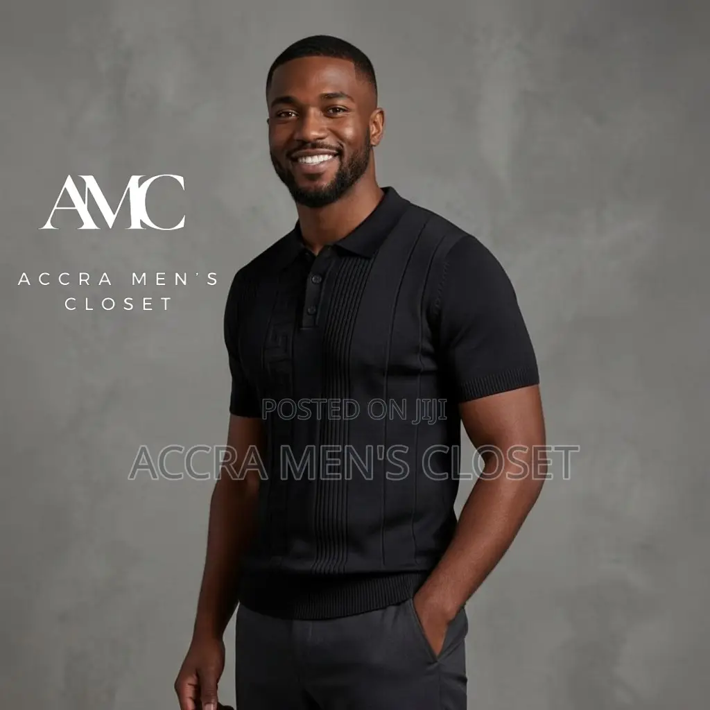 Men's Smart Casual Knit Polo Shirts, Office Weekend Wear