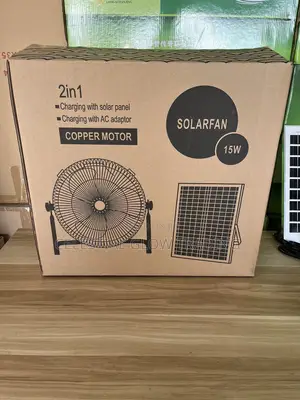 15w Solar Rechargeable Fan Uses Both Sunlight And Electricity