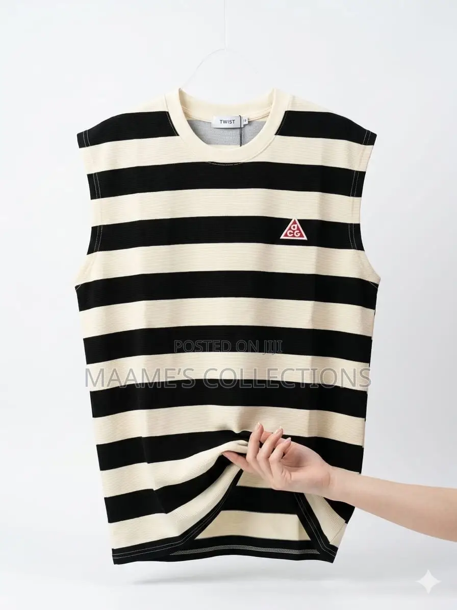 Men’S Striped Sleeveless Top / Armless