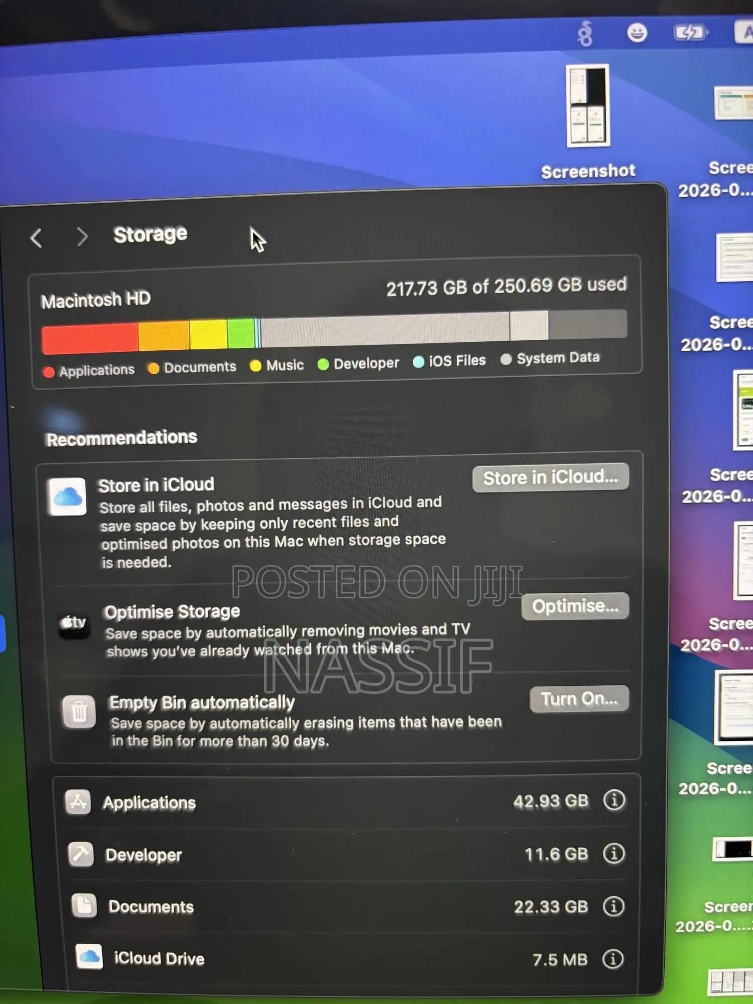 Laptop Apple MacBook Pro 2019 16GB Intel Core i5 SSD 256GB