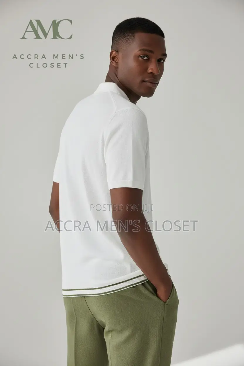 Men's Polo Shirt Trouser Sets(Colour Block, Knit Polo Jogger Sets)