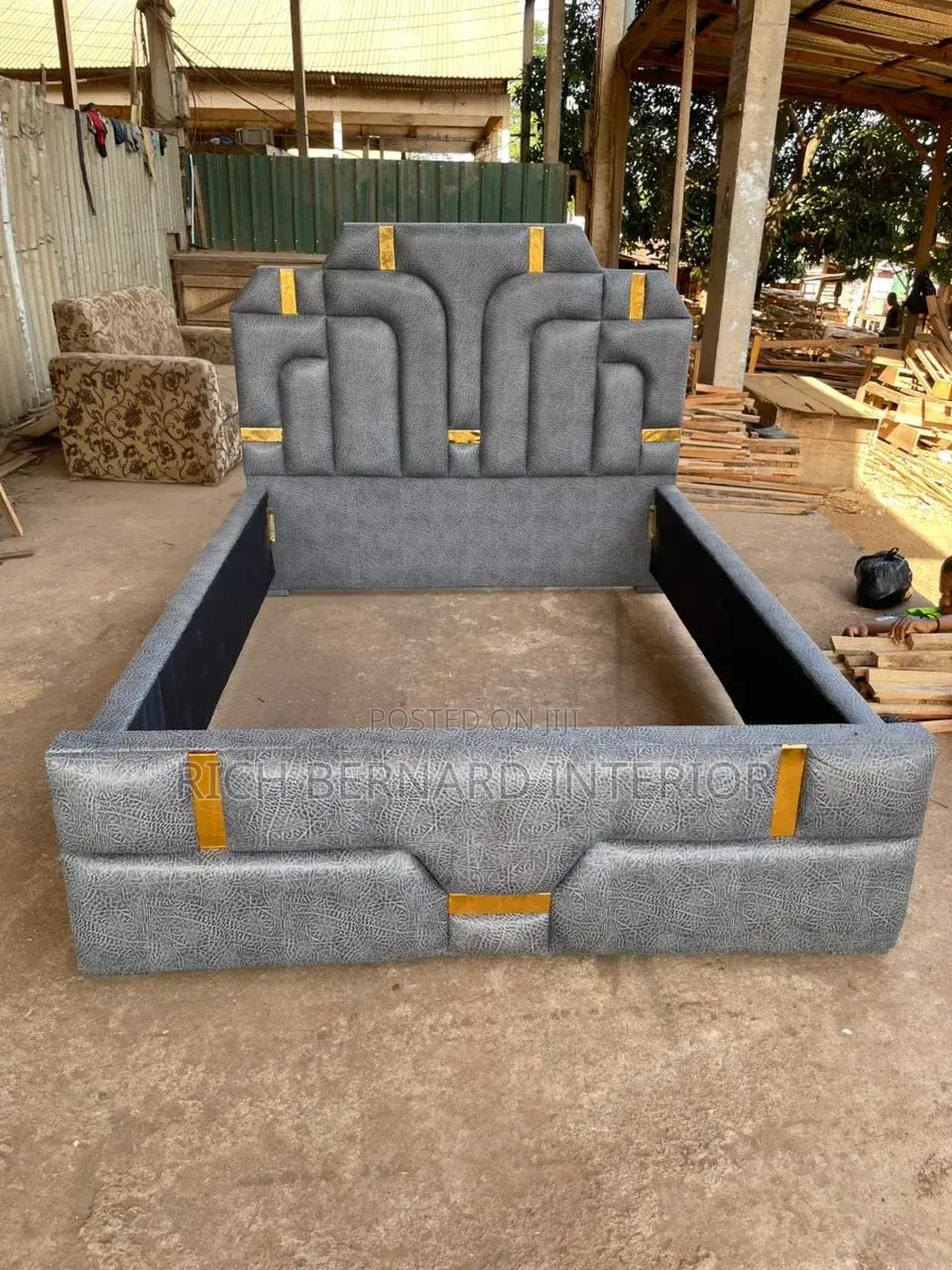 The Grey Gold Double Bed