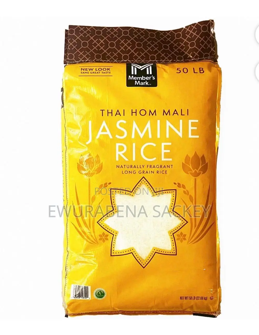 Premium Thai Hom Mali Jasmine Rice - 50lb (22.6kg) Sack Usa Import