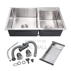 Executive Double Sink With Accessories - Silver