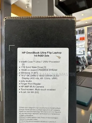 New Laptop HP OmniBook Ultra Flip 14" 16GB Intel Core Ultra 7 SSD 1T