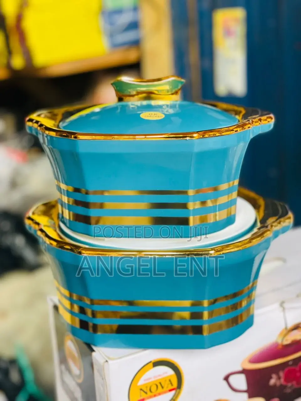 2 Generic Cyan-Colored Insulated Casserole Food Warmers (Loc: Kumasi)