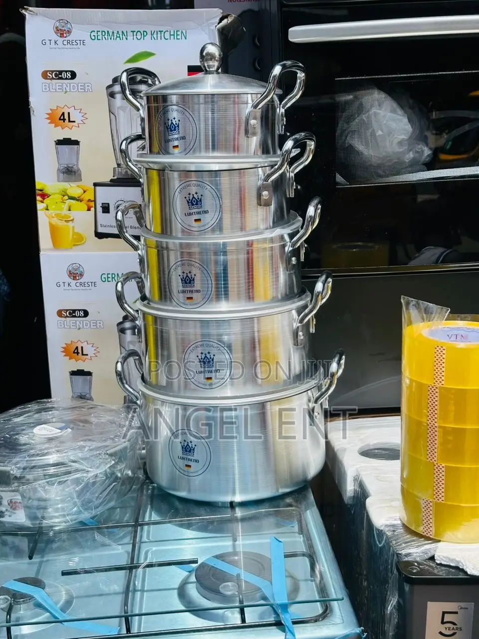 7-Piece Set Heavy-Duty Aluminum Cooking Pots(Location: Kumasi)