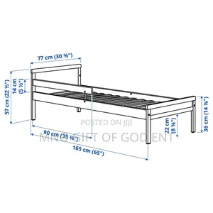 Ikea Sniglar Bed Frame With Slatted Bottom, 70 X 160 Cm, Beech