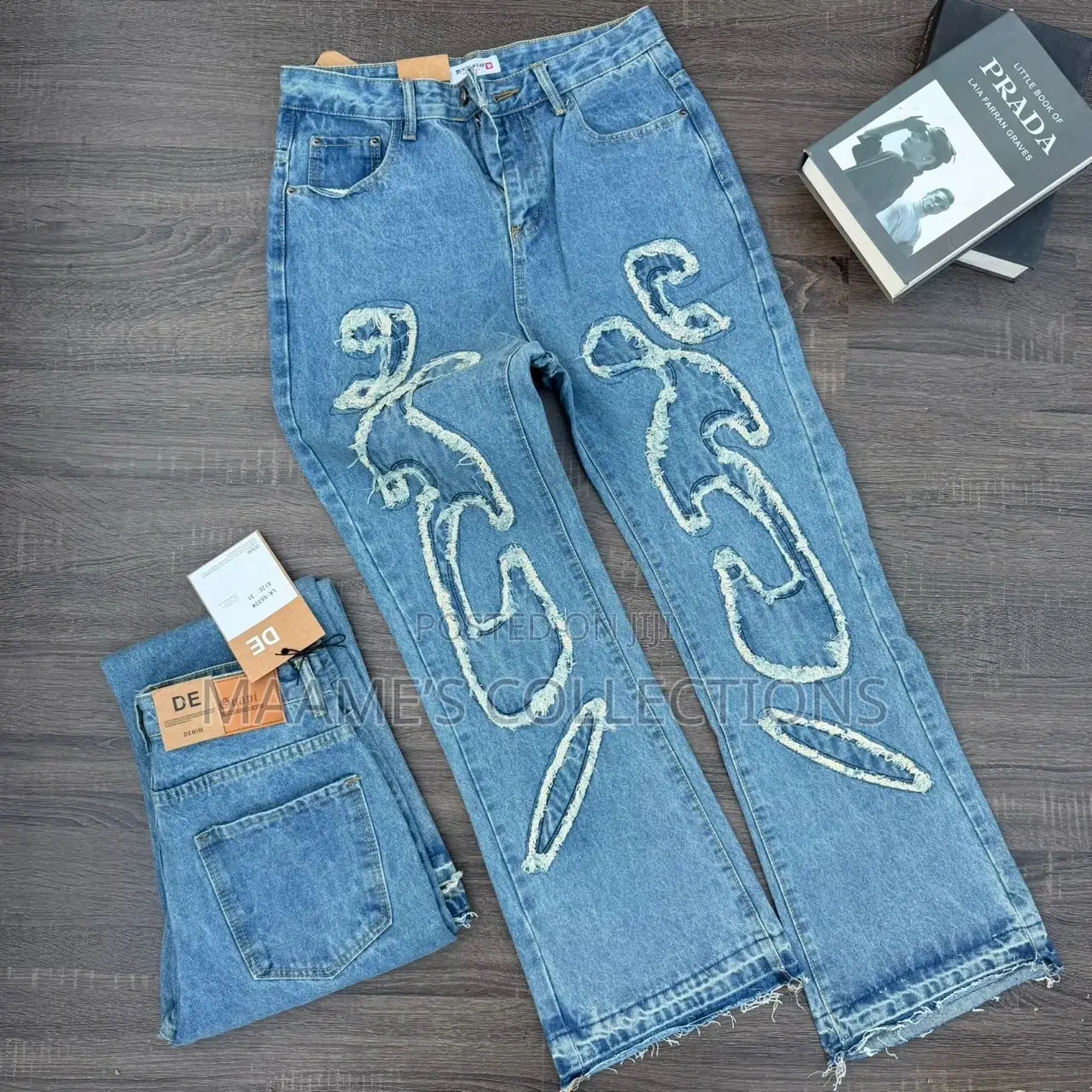 Denim Flare Baggy Jeans (Sizes 31- 38)