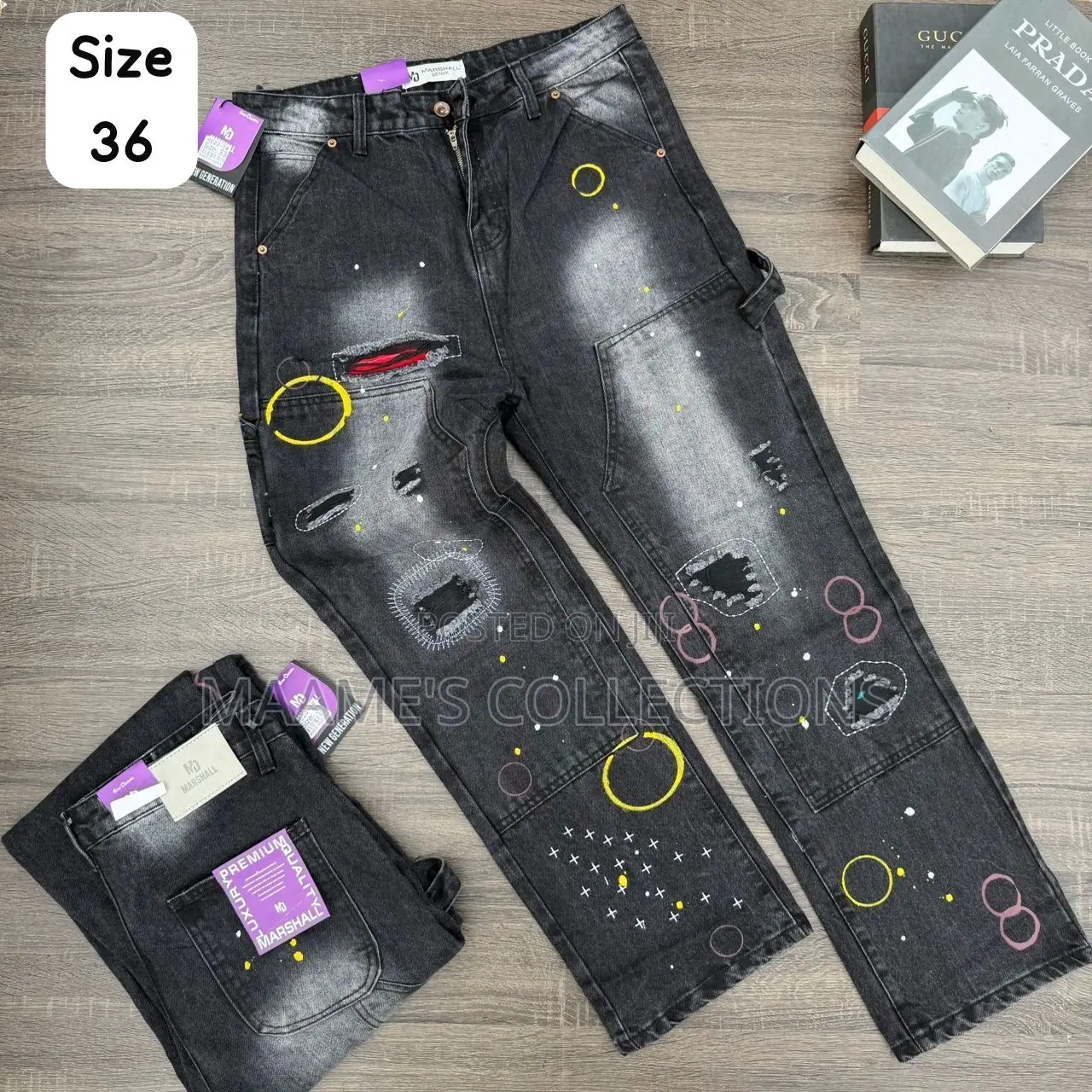 Denim Flare Baggy Jeans (Sizes 31- 38)