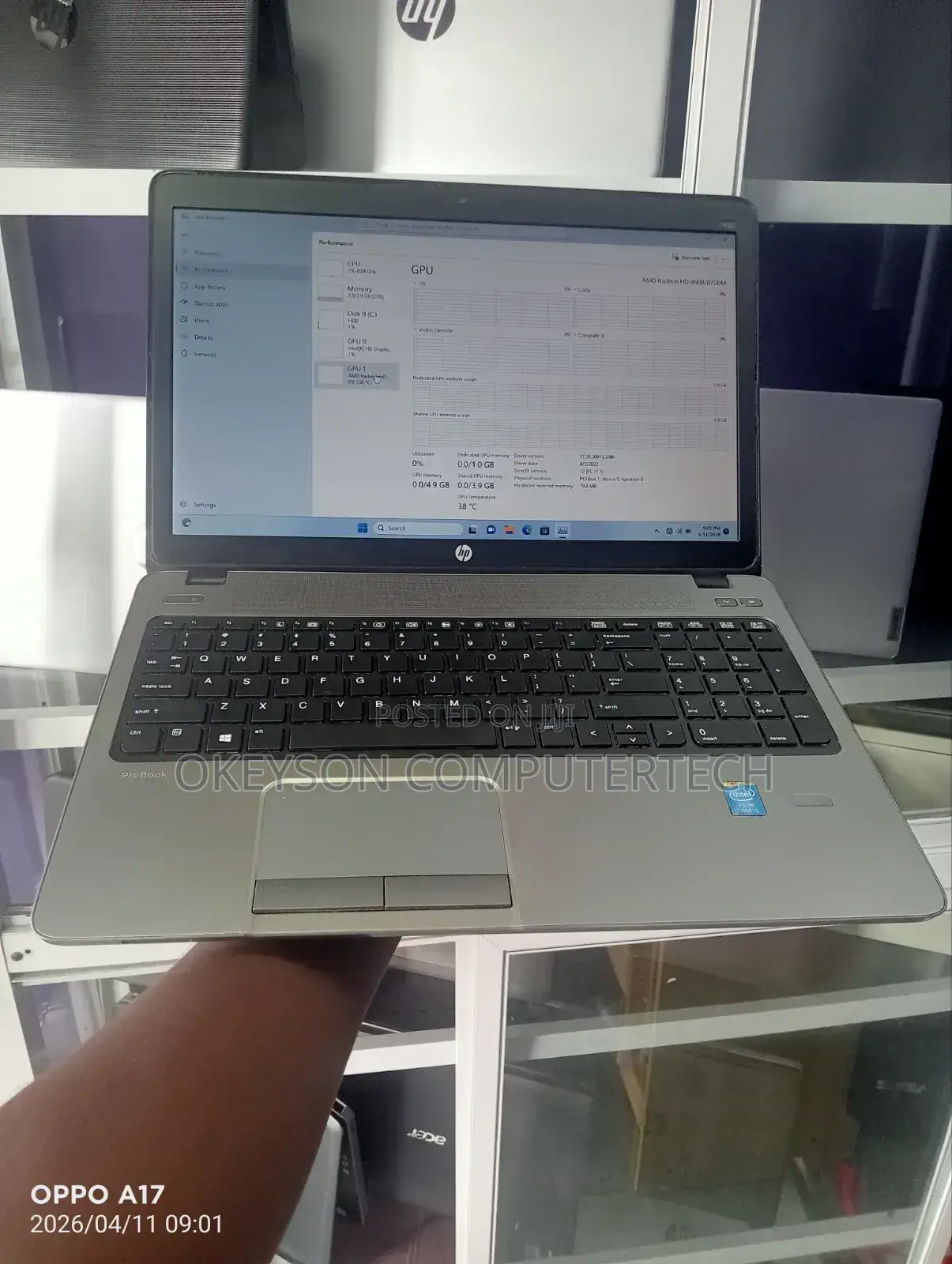 Laptop HP ProBook 450 G1 8GB Intel Core i5 HDD 500GB