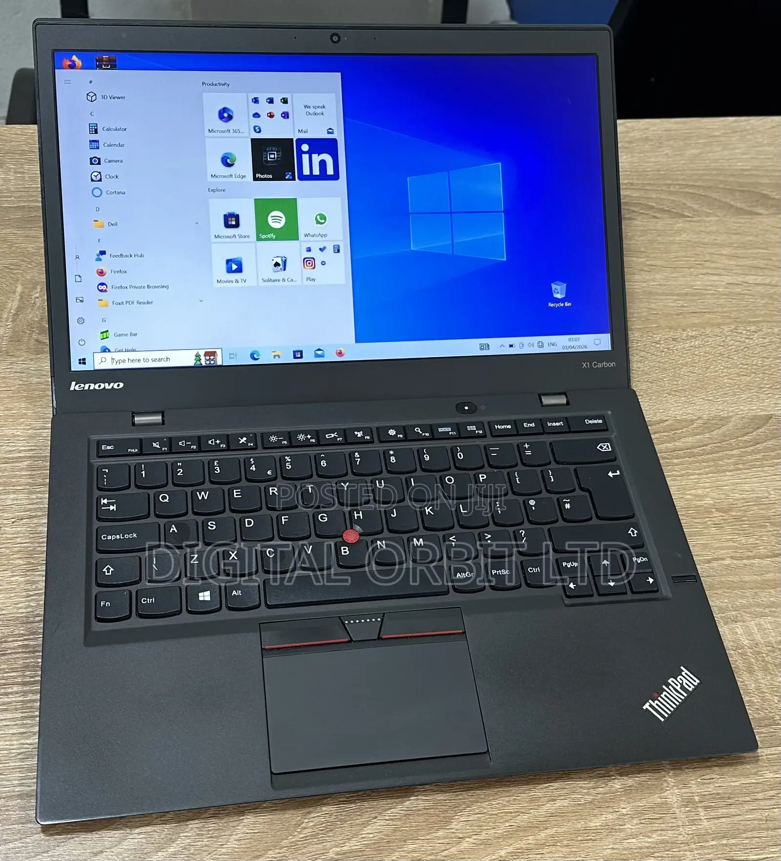 Laptop Lenovo ThinkPad X1 Carbon 8GB Intel Core i7 SSD 256GB
