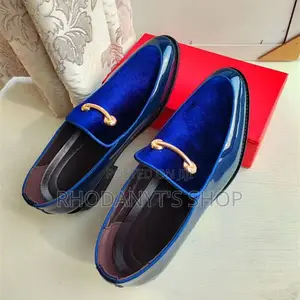 Men’S Luxury Patent Leather Velvet Bit Loafers – Formal Dress Shoes