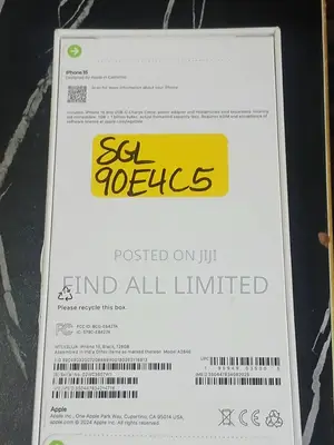 New Apple iPhone 15 128 GB Black
