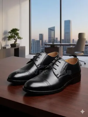 Clarks Black Lace-Up Office Shoes