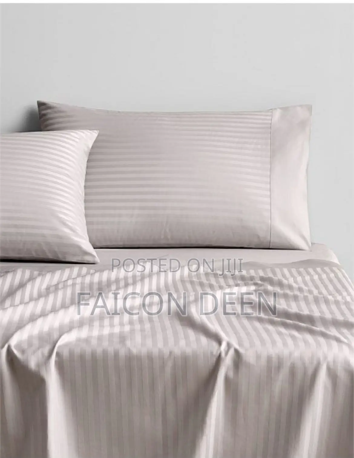 Pure Cotton Stripped 2 Bedsheets, 4 Pillow Cases Designed for Comfort