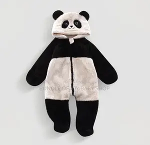 Fluffy Teddy Bear Overall Baby Onesie